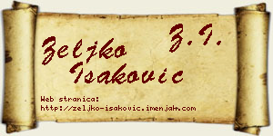Željko Isaković vizit kartica